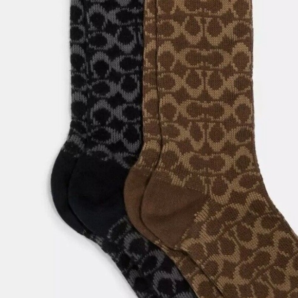 NWT Coach Signature Calf Socks - Picture 4 of 16